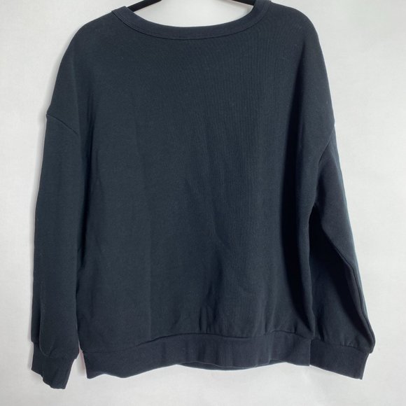 NEW EXPRESS ONE ELEVEN BLACK LACE UP SWEATSHIRT TOP SMALL - Picture 2 of 3